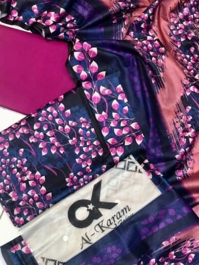 Elegant Eid Lawn 3 Piece with floral print design.