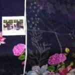 Beautiful MTJ Lawn 3 Piece fabric with floral design, ideal for stylish summer outfits and fashion c.