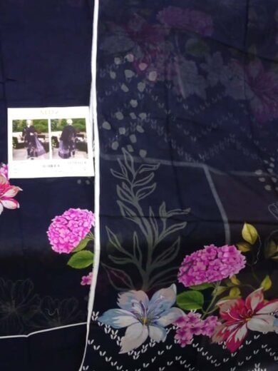 Beautiful MTJ Lawn 3 Piece fabric with floral design, ideal for stylish summer outfits and fashion c.