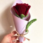 Handcrafted Crochet Rose with Love