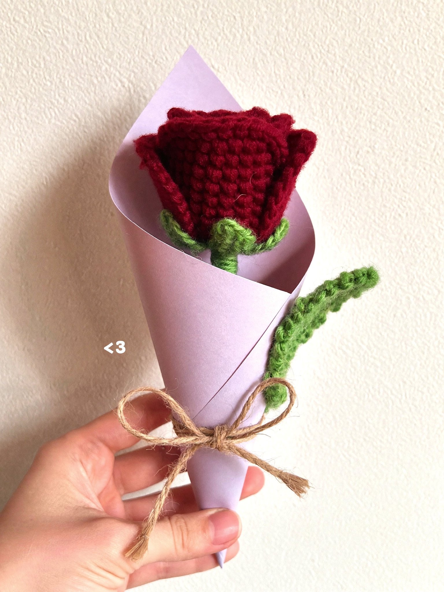 Handcrafted Crochet Rose with Love