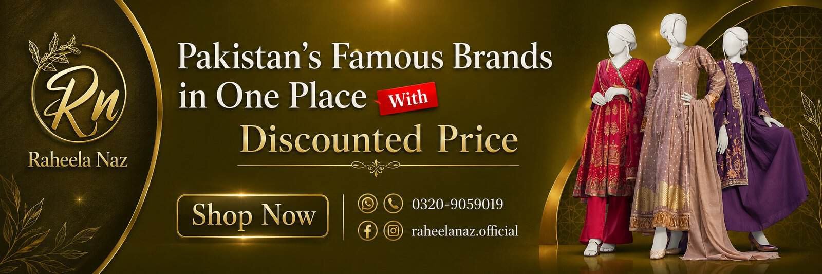 Pakistan's top fashion brands with discounted prices. Shop now