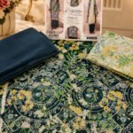 Deep Teal Botanical Embroidered Lawn Suit