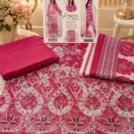 Fuchsia Pink Cutwork Embroidered Lawn Suit