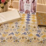 Ivory, Mustard and Blue Embroidered Lawn Suit