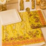 Sunshine Yellow Printed Lawn 3-Piece Suit